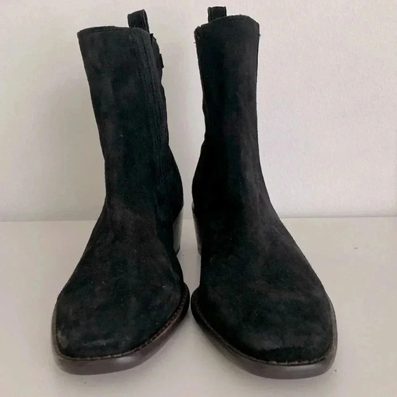 Sam Edelman Black Suede Bronson Bootie 8 - Picture 5 of 12